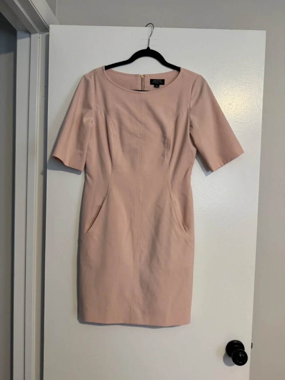 Tahari by ASL Blush Pink Sheath Dress w/Pocket, Size 6 Petite - Picture 1 of 13